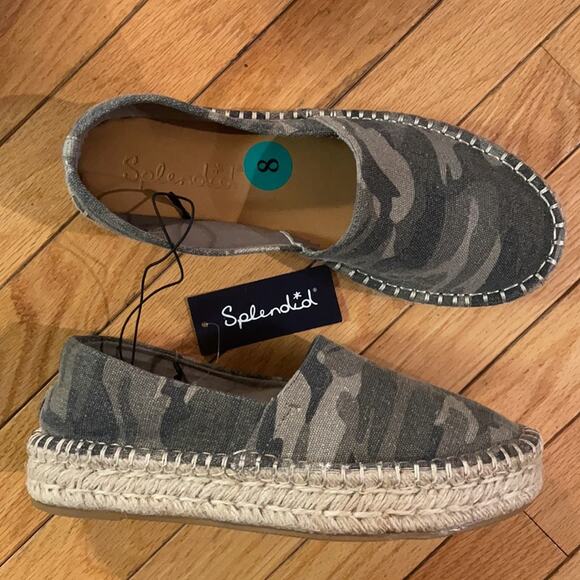 Splendid Laney Sage Camo espadrille size 8M - Picture 2 of 5